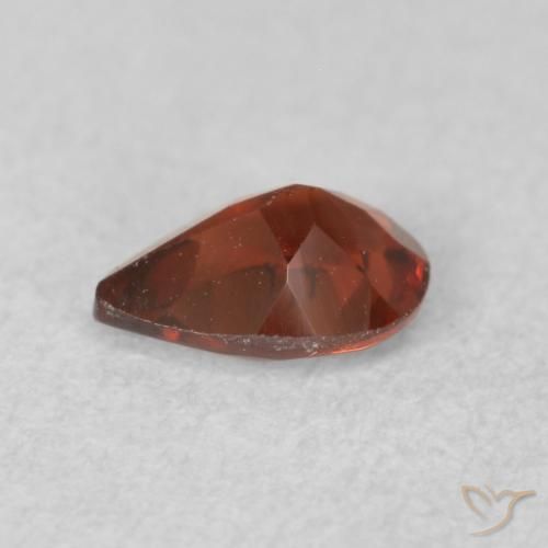 Granato Piropo Rosso scuro naturale da 0.52 ct, Forma a pera, VS