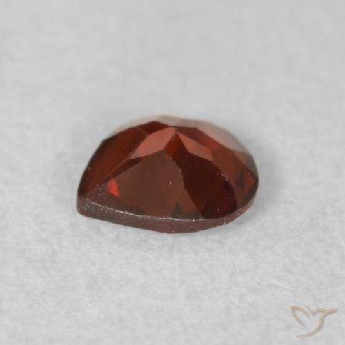 Granato Piropo Rosso medio naturale da 0.45 ct, Forma a pera, VS