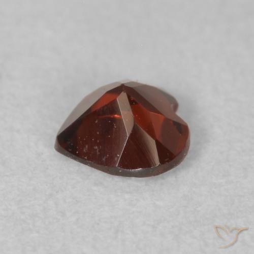 Granato Piropo Ribes Rosso naturale da 0.53 ct, Cuore, VS