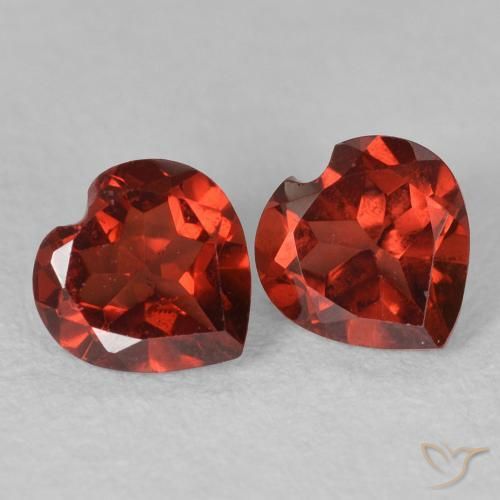 1.27ctw Naturale Rosso brillante Granato Piropo, Cuore, VVS-VS