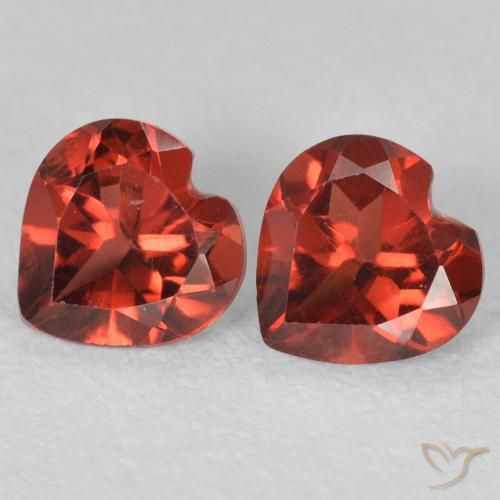 1.07ctw Naturale Rosso medio Granato Piropo, Cuore, VS