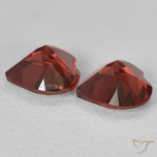 Gemme di Granato Piropo Rosso medio naturale da 1.07 ct, Cuore, VS