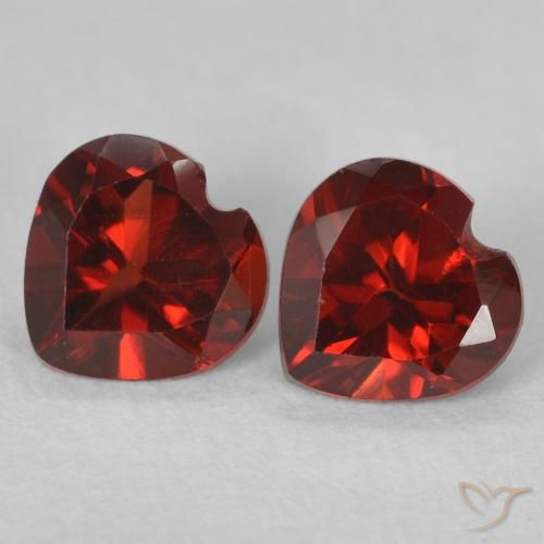1.12ctw Naturale Rosso medio Granato Piropo, Cuore, VVS-VS