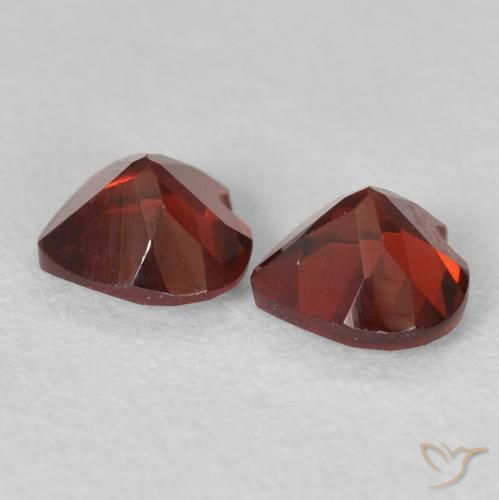 Gemme di Granato Piropo Rosso medio naturale da 1.12 ct, Cuore, VVS-VS