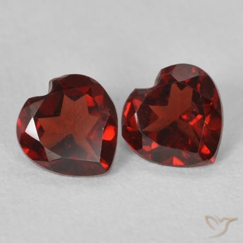 Gemme di Granato Piropo Sangria rossa naturale da 1.07 ct, Cuore, VS