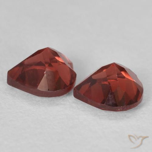 Gemme di Granato Piropo Rosso brillante naturale da 1.26 ct, Cuore, VS