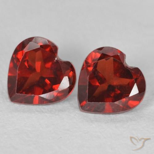 1.15ctw Naturale Ribes Rosso Granato Piropo, Cuore, VVS-VS