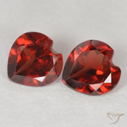 0.89ctw Naturale Rosso medio Granato Piropo, Cuore, VVS-VS