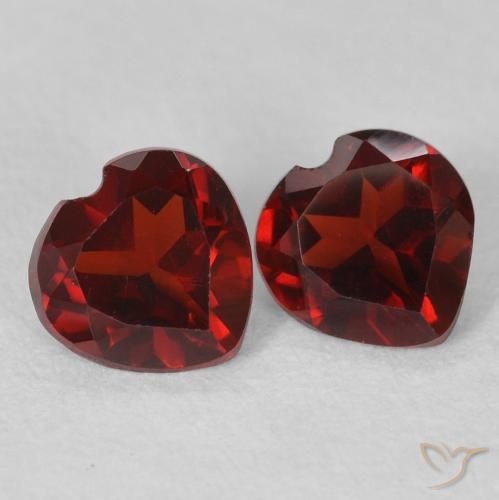0.99ctw Naturale Rosso scuro Granato Piropo, Cuore, VVS-VS