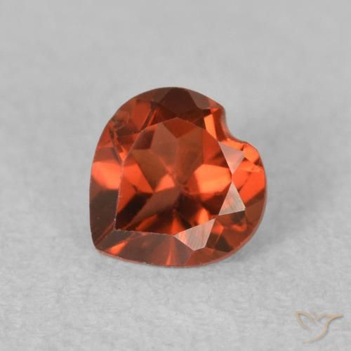 0.61ct Naturale Rosso caramella Granato Piropo, Cuore, VVS-VS