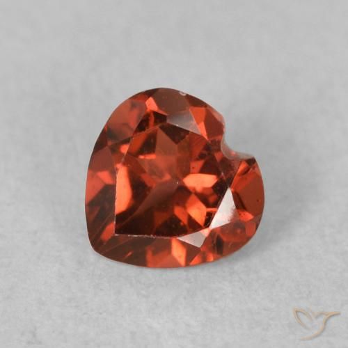 0.59ct Naturale Rosso brillante Granato Piropo, Cuore, VVS-VS