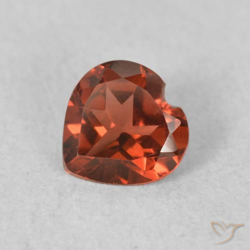 0.54ct Naturale Rosso brillante Granato Piropo, Cuore, VVS-VS