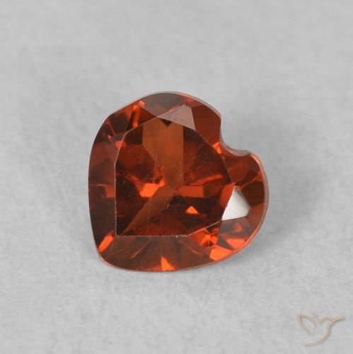 0.52ct Naturale Rosso brillante Granato Piropo, Cuore, VVS-VS