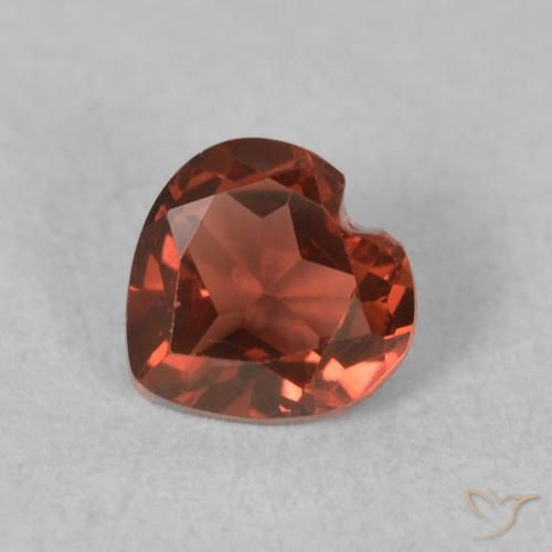 0.59ct Naturale Rosso rosa scuro Granato Piropo, Cuore, VVS-VS