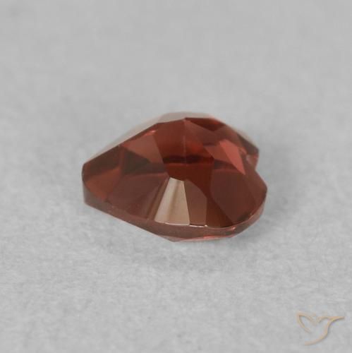 Granato Piropo Rosso rosa scuro naturale da 0.59 ct, Cuore, VVS-VS