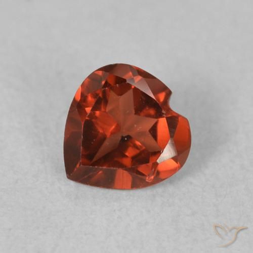 0.51ct Naturale Rosso brillante Granato Piropo, Cuore, VVS-VS