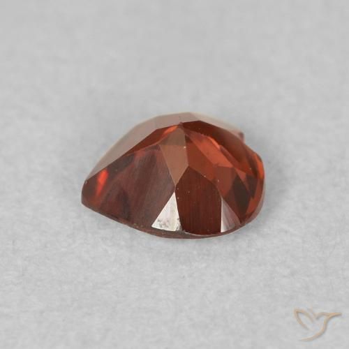 Granato Piropo Rosso brillante naturale da 0.51 ct, Cuore, VVS-VS
