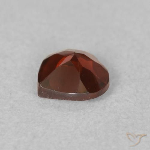 Granato Piropo Rosso medio naturale da 0.50 ct, Cuore, VVS-VS