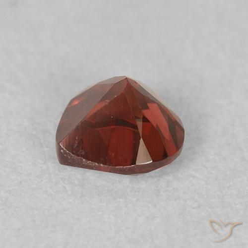 Granato Piropo Ribes Rosso naturale da 0.64 ct, Cuore, VVS-VS