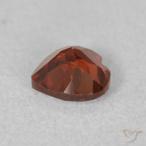 Granato Piropo Rosso Cremisi Profondo naturale da 0.60 ct, Cuore, VVS-VS