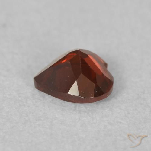 Granato Piropo Ribes Rosso naturale da 0.53 ct, Cuore, VVS-VS