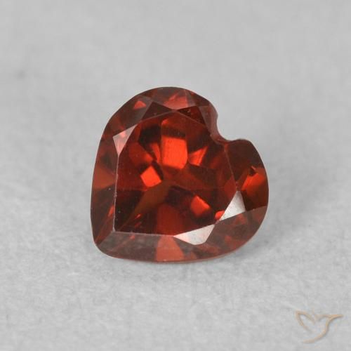0.59ct Naturale Sangria rossa Granato Piropo, Cuore, VVS-VS