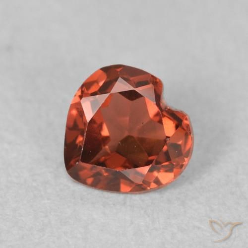 0.64ct Naturale Rosso Cremisi Profondo Granato Piropo, Cuore, VVS-VS