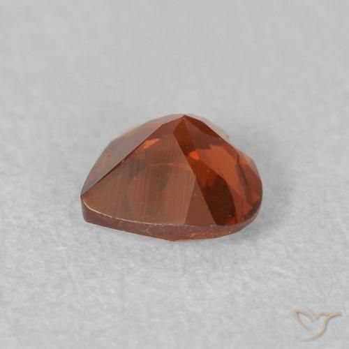 Granato Piropo Rosso caramella naturale da 0.51 ct, Cuore, VVS-VS