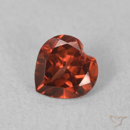 0.60ct Naturale Sangria rossa Granato Piropo, Cuore, VS