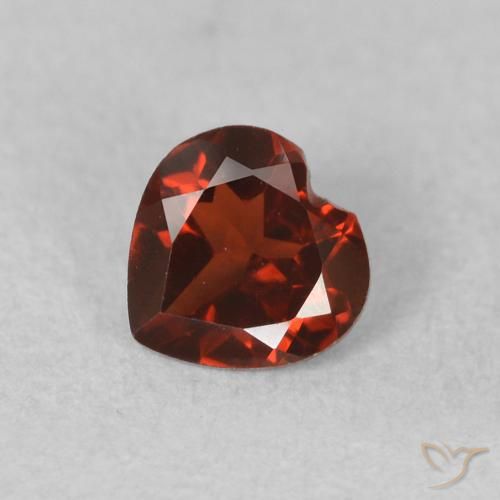 0.59ct Naturale Sangria rossa Granato Piropo, Cuore, VS