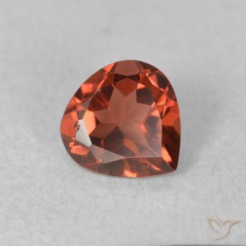 Granato Piropo Ribes Rosso naturale da 0.56 ct, Forma a pera, VS