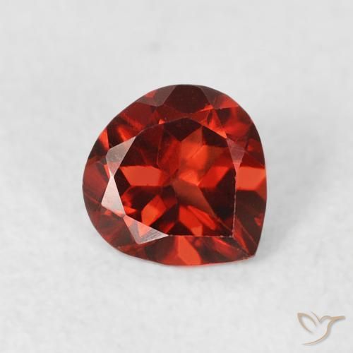 Granato Piropo Rosso brillante naturale da 0.61 ct, Forma a pera, VS