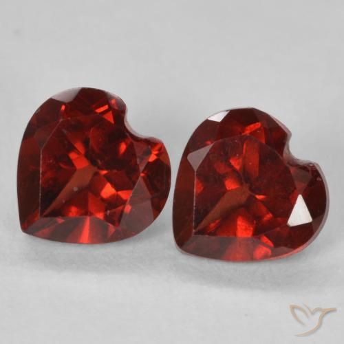 1.26ctw Naturale Rosso intenso Granato Piropo, Cuore, VVS-VS