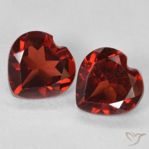 1.09ctw Naturale Rosso intenso Granato Piropo, Cuore, VVS-VS