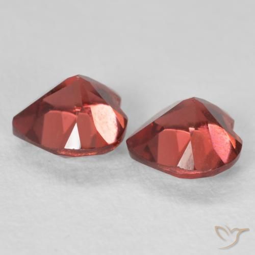 Gemme di Granato Piropo Rosso scuro naturale da 1.19 ct, Cuore, VS