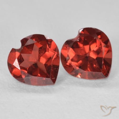 1.21ctw Naturale Ribes Rosso Granato Piropo, Cuore, VVS-VS