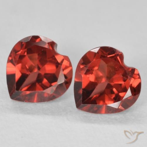 1.24ctw Naturale Rosso intenso Granato Piropo, Cuore, VS