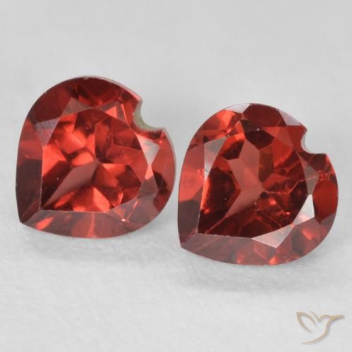 1.26ctw Naturale Rosso scuro Granato Piropo, Cuore, VS