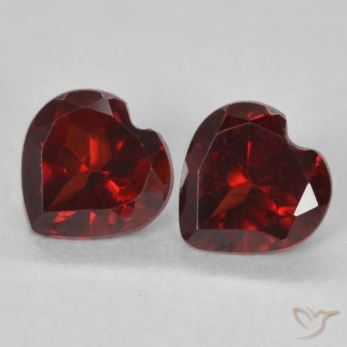 1.14ctw Naturale Rosso scuro Granato Piropo, Cuore, VS