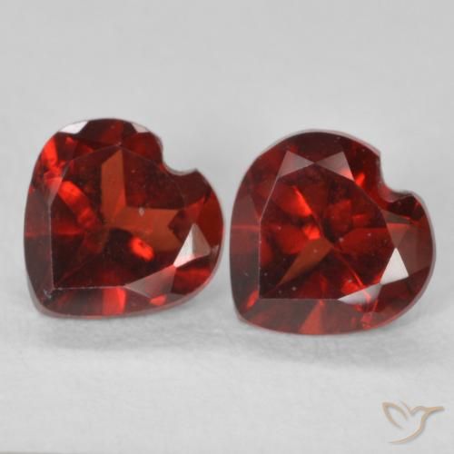 1.16ctw Naturale Rosso medio Granato Piropo, Cuore, VS