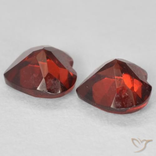 Gemme di Granato Piropo Rosso medio naturale da 1.16 ct, Cuore, VS