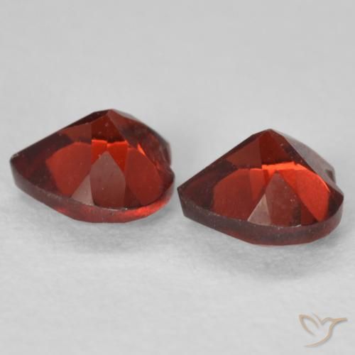 Gemme di Granato Piropo Rosso medio naturale da 1.19 ct, Cuore, VS