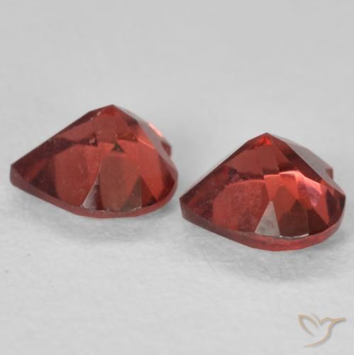 Gemme di Granato Piropo Ribes Rosso naturale da 1.11 ct, Cuore, VS