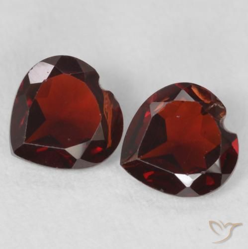 0.98ctw Naturale Rosso medio Granato Piropo, Cuore, VS