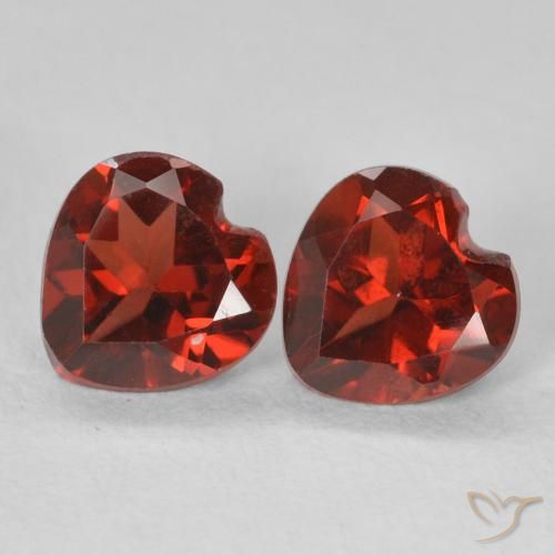 1.13ctw Naturale Rosso medio Granato Piropo, Cuore, VVS-VS