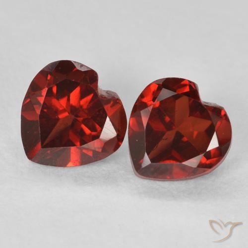 1.26ctw Naturale Ribes Rosso Granato Piropo, Cuore, VVS-VS