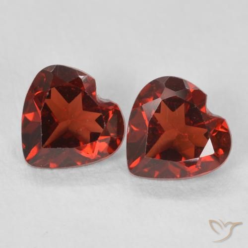 Gemme di Granato Piropo Sangria rossa naturale da 1.06 ct, Cuore, VVS-VS