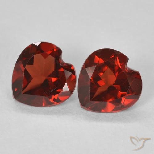 1.07ctw Naturale Ribes Rosso Granato Piropo, Cuore, VVS-VS