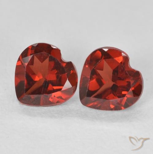 1.11ctw Naturale Ribes Rosso Granato Piropo, Cuore, VVS-VS