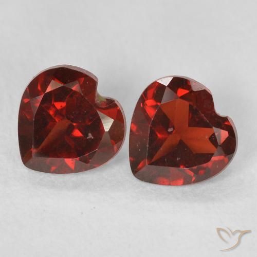 1.07ctw Naturale Rosso medio Granato Piropo, Cuore, VS